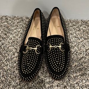 Clorinda Antinori Suede Loafer with gold studs